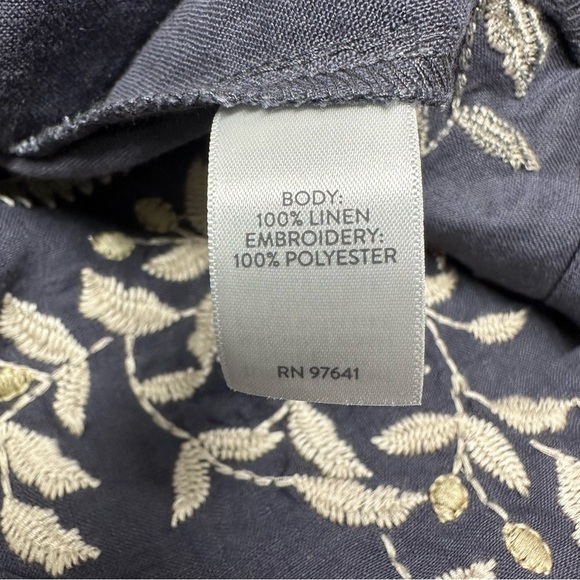 PUREJILL Linen Embroidered Sleeveless Maxi Dress size XL - Picture 10 of 14